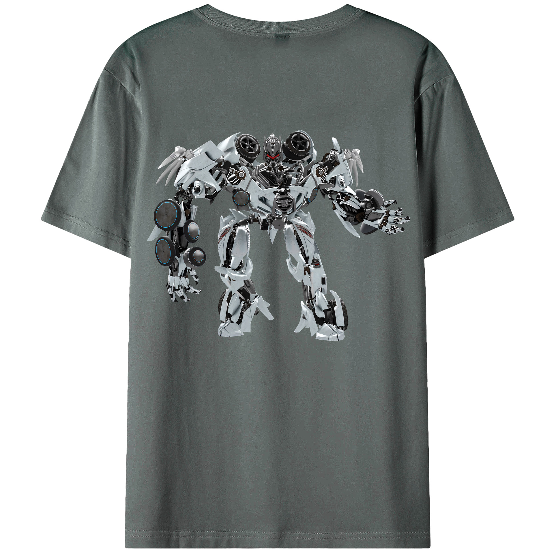 （画像用） Transformers トランスフォーマー 綿100％ メンズ半袖Tシャツ（バックプリント） 通気性
